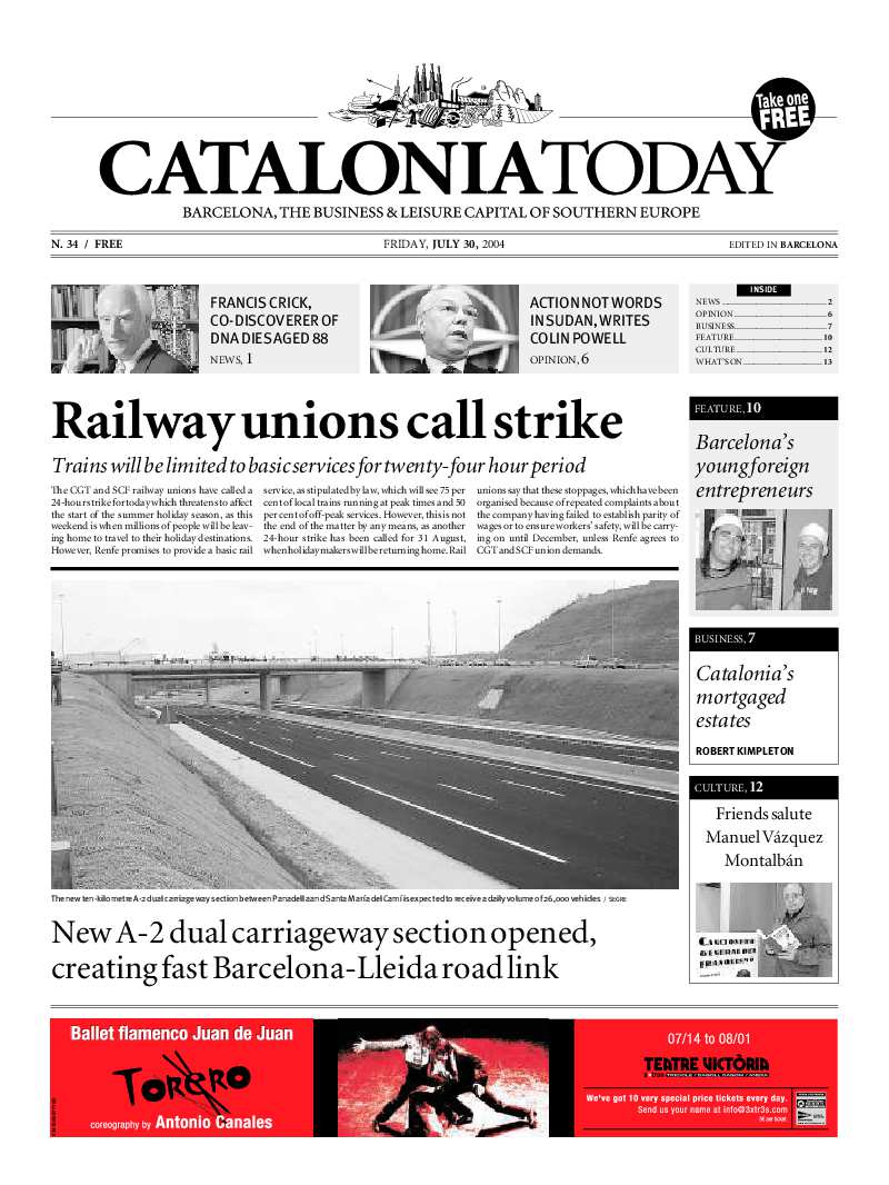 Catalonia Today. 30/7/2004. [Issue]