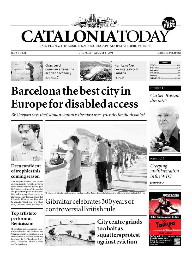 Catalonia Today. 5/8/2004. [Exemplar]