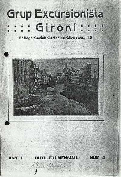 Butlletí del Grup Excursionista i Esportiu Gironí (GEiEG). 5/1920. [Exemplar]