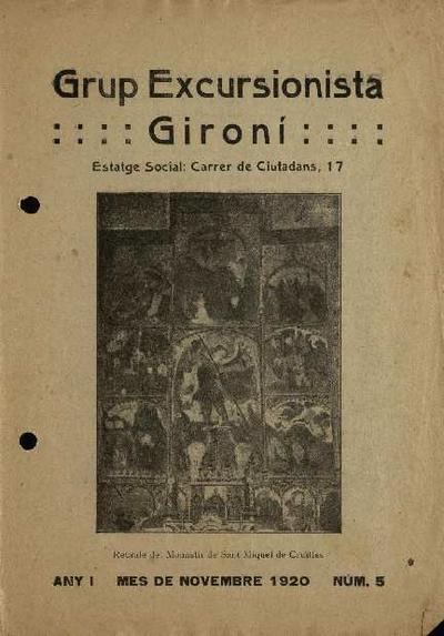 Butlletí del Grup Excursionista i Esportiu Gironí (GEiEG). 11/1920. [Issue]