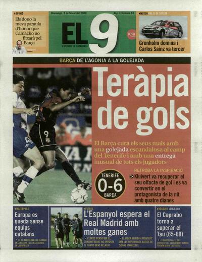 9 Esportiu, El. 3/2/2002. [Issue]