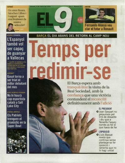 9 Esportiu, El. 5/2/2002. [Issue]
