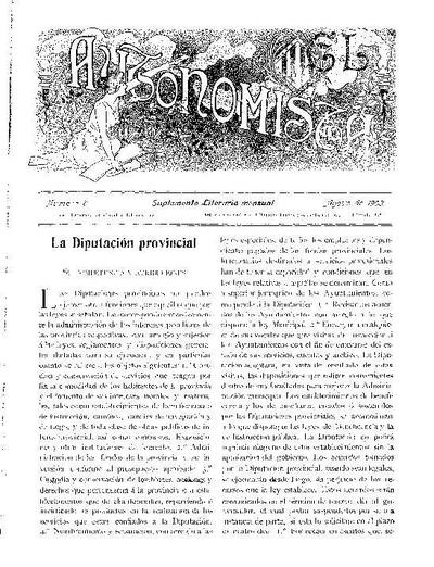 Autonomista. Suplement Literari, L'. 1/8/1903. [Issue]