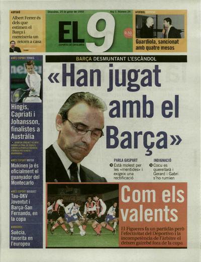 9 Esportiu, El. 25/1/2002. [Issue]