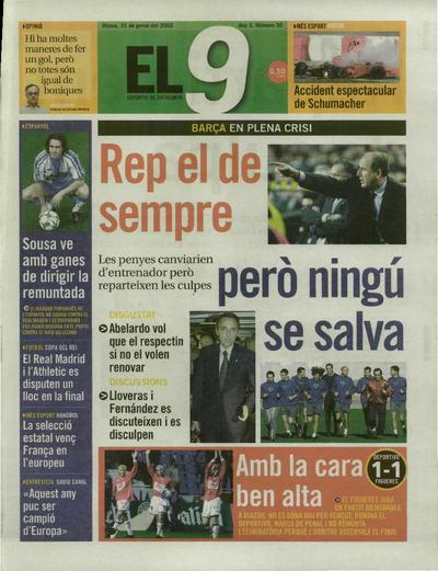 9 Esportiu, El. 31/1/2002. [Issue]