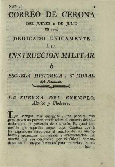 Correo de Gerona. 2/7/1795. [Exemplar]