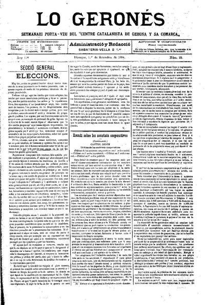 Geronés, Lo. 1/9/1894. [Issue]