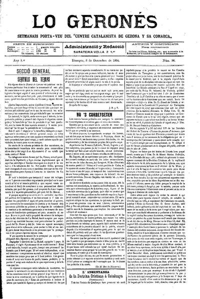 Geronés, Lo. 8/12/1894. [Issue]