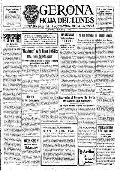 Hoja del Lunes. 6/2/1950. [Issue]