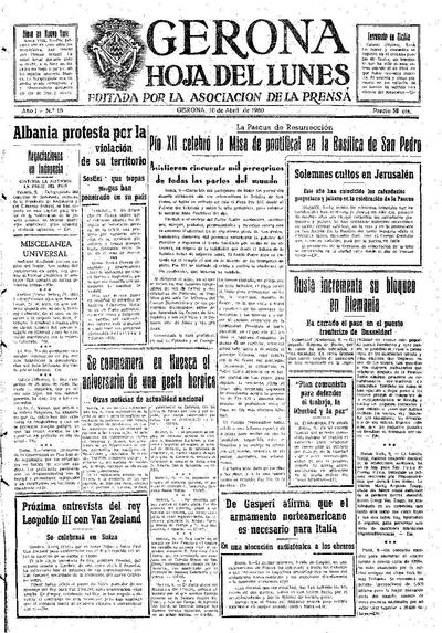 Hoja del Lunes. 10/4/1950. [Exemplar]
