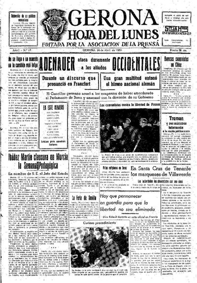 Hoja del Lunes. 24/4/1950. [Exemplar]