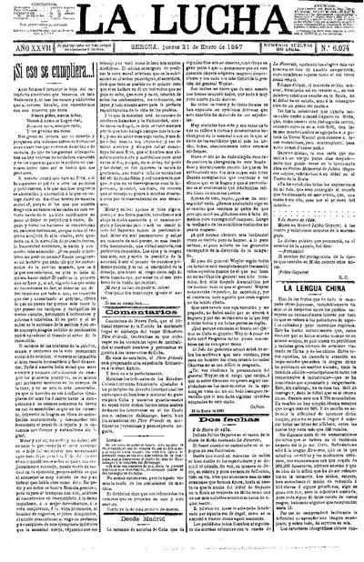 Lucha, La. 21/1/1897. [Issue]