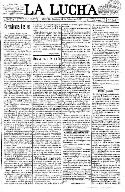 Lucha, La. 14/2/1897. [Issue]