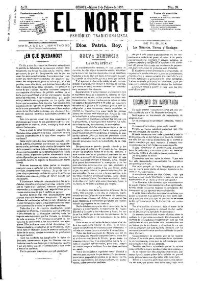 Norte, El. 2/2/1897. [Issue]