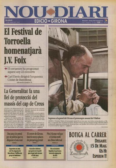 Nou Diari. Edició Girona. 13/5/1993. [Issue]