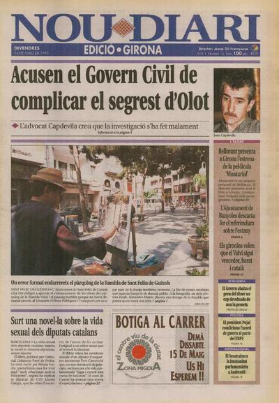 Nou Diari. Edició Girona. 14/5/1993. [Issue]