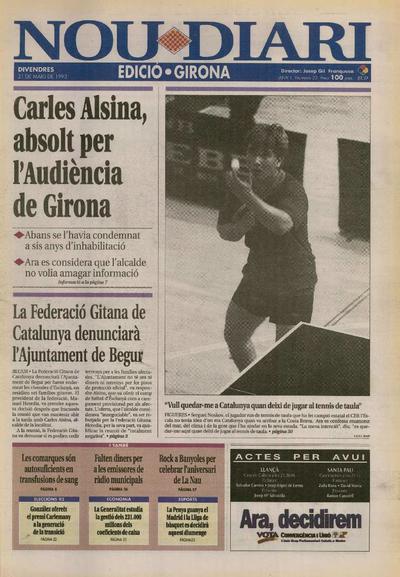 Nou Diari. Edició Girona. 21/5/1993. [Issue]