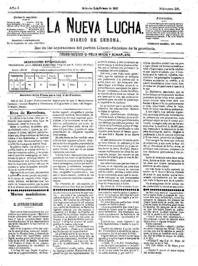 Nueva Lucha, La. 2/2/1887. [Issue]