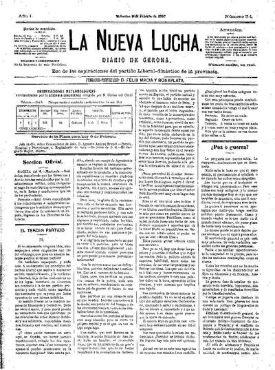 Nueva Lucha, La. 9/2/1887. [Issue]