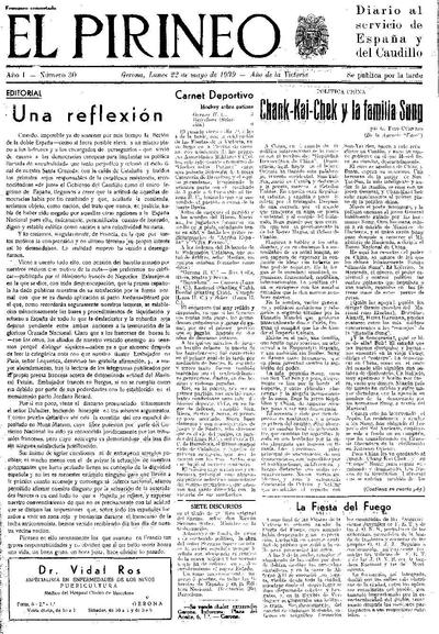 Pirineo, El. 22/5/1939. [Issue]