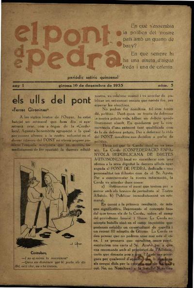Pont de pedra, El. 16/12/1935. [Issue]