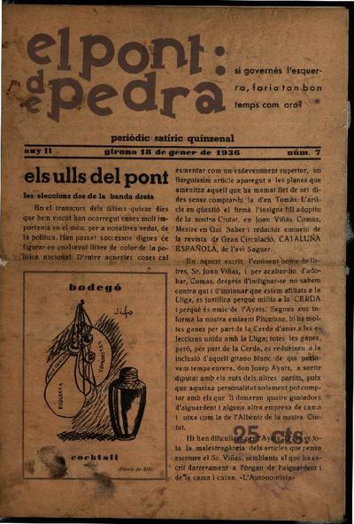 Pont de pedra, El. 18/1/1936. [Issue]