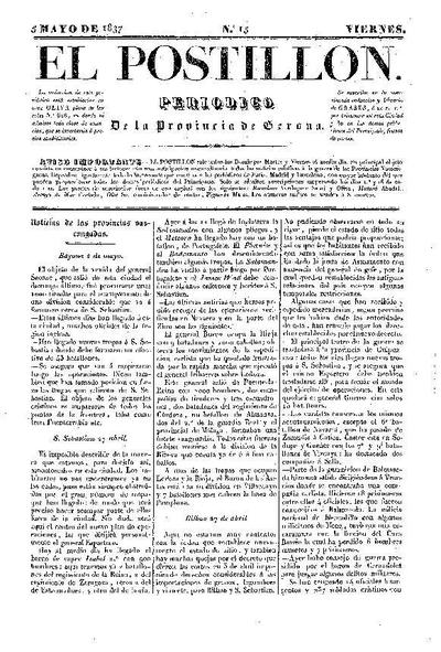 Postillón, El. 5/5/1837. [Issue]
