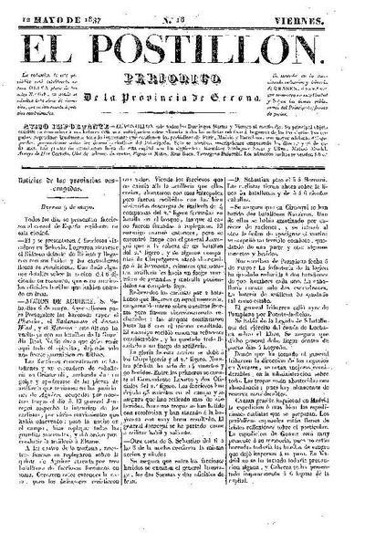 Postillón, El. 12/5/1837. [Issue]