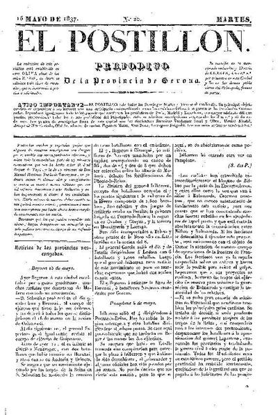 Postillón, El. 16/5/1837. [Issue]