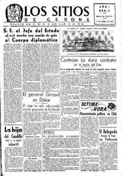 Sitios de Gerona, Los. 7/1/1943. [Ejemplar]