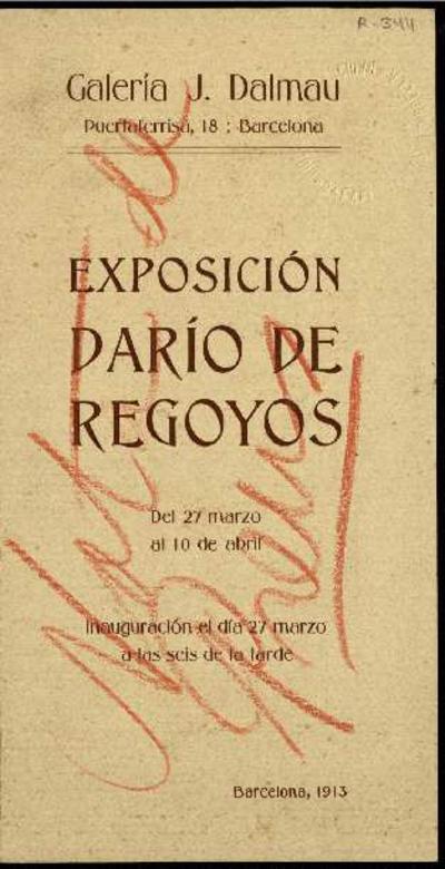 Exposición Darío de Regoyos. [Record]