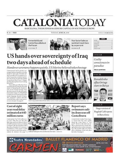 Catalonia Today. 29/6/2004. [Issue]