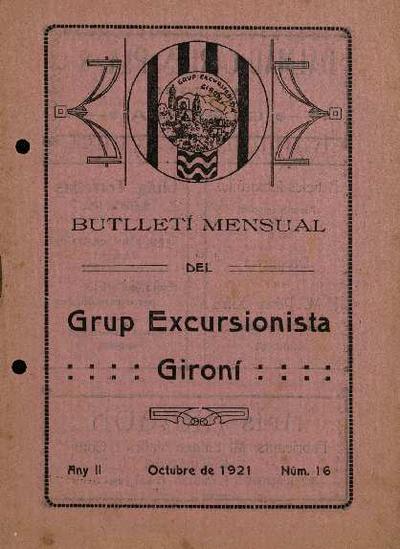 Butlletí del Grup Excursionista i Esportiu Gironí (GEiEG). 10/1921. [Ejemplar]