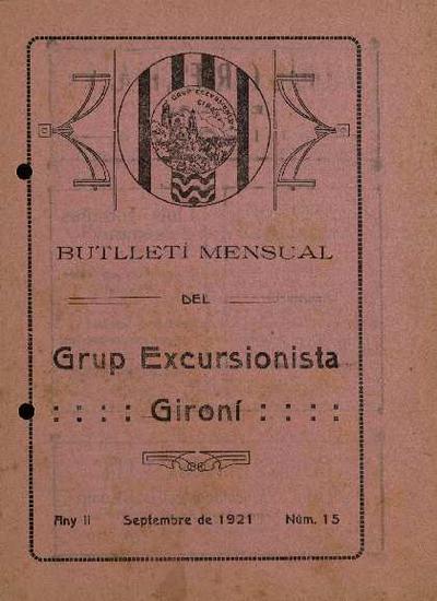 Butlletí del Grup Excursionista i Esportiu Gironí (GEiEG). 9/1921. [Issue]
