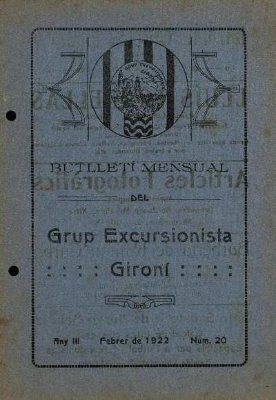 Butlletí del Grup Excursionista i Esportiu Gironí (GEiEG). 2/1922. [Exemplar]