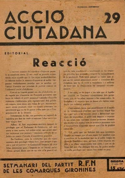Accio ciutadana . 17/3/1933. [Issue]
