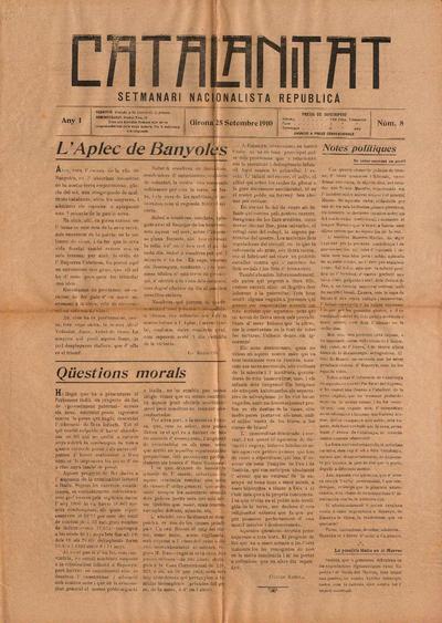 Catalanitat. 25/9/1910. [Issue]