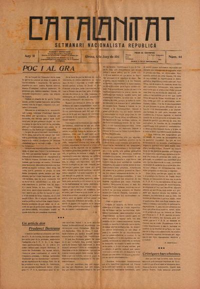 Catalanitat. 4/6/1911. [Issue]