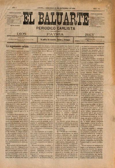 Baluarte, El. 27/9/1893. [Issue]