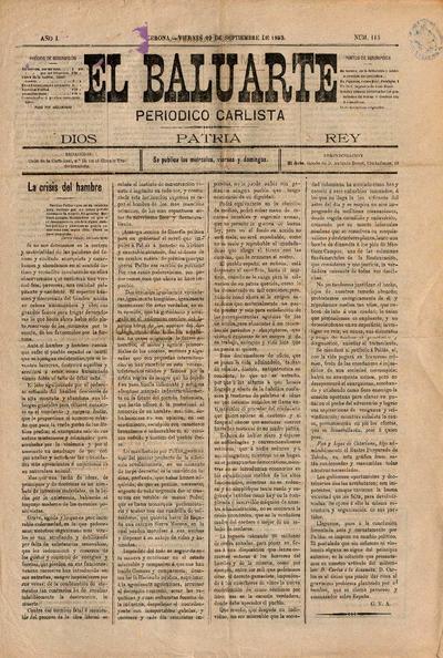 Baluarte, El. 29/9/1893. [Issue]