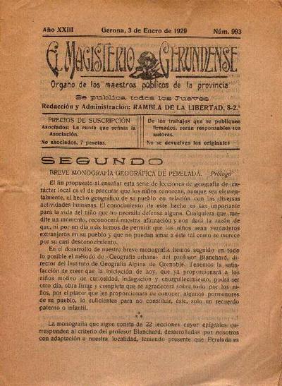 Magisteri Gironí, El. 3/1/1929. [Issue]