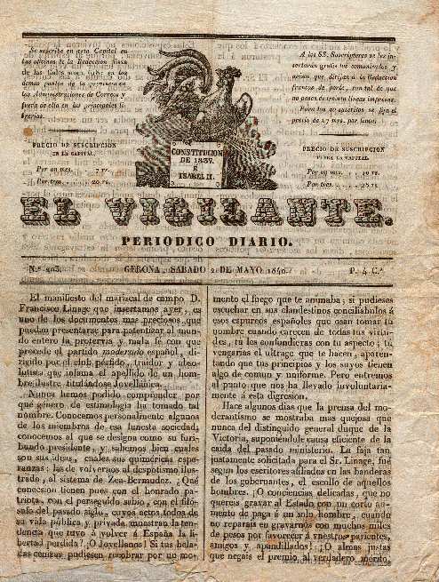 Vigilante, El. 2/5/1840. [Issue]