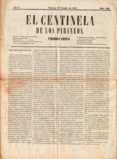 Centinela de los Pirineos, El. 28/10/1855. [Issue]