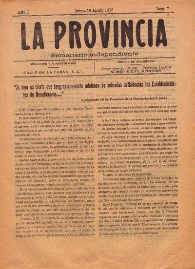 Provincia, La. 19/8/1916. [Issue]