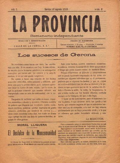 Provincia, La. 26/8/1916. [Issue]