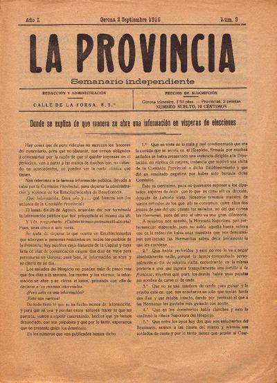 Provincia, La. 2/9/1916. [Issue]