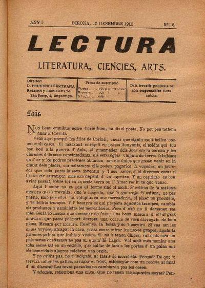 Lectura. 15/12/1910. [Issue]