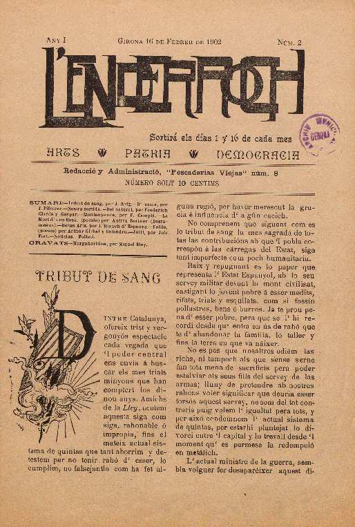 Enderroch, L'. 16/2/1902. [Issue]
