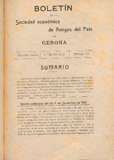 Boletín de la Sociedad Económica de Amigos del País. 1/1/1913. [Exemplar]