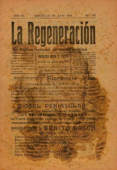 Regeneración, La. 31/7/1909. [Ejemplar]